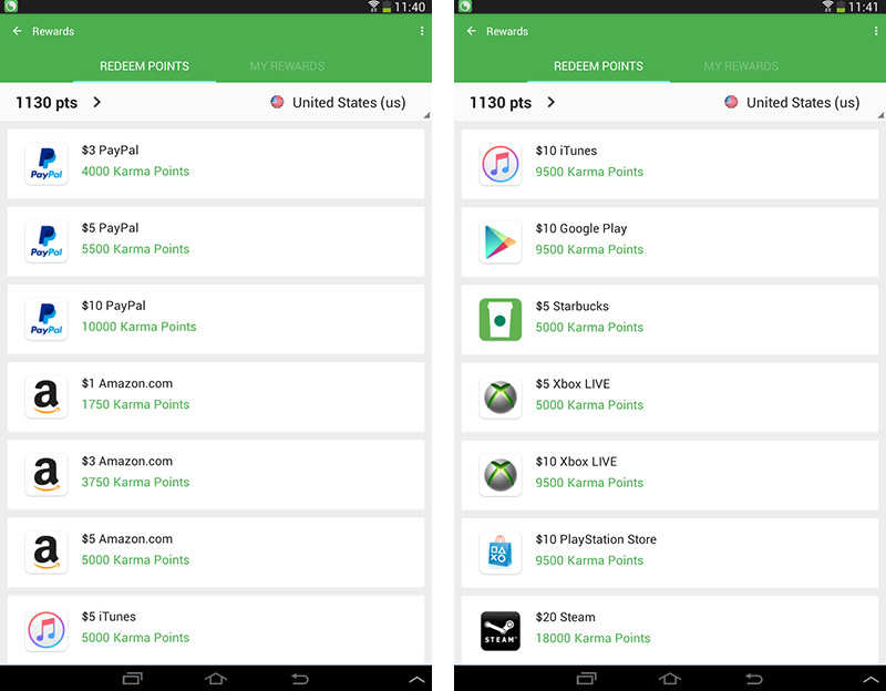 recompensa appkarma y tarjeta ios