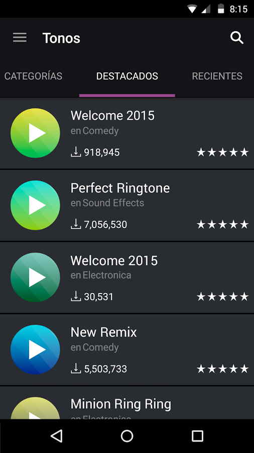 zedge tonos